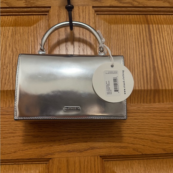 NWT STAUD Arc Evening Bag in Chrome - see description B - Picture 1 of 4